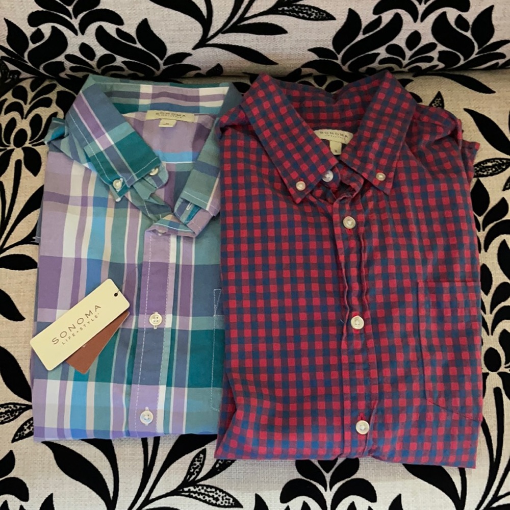 2 Men’s button up shirt